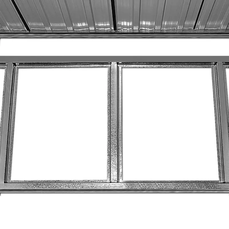 Abri de jardin métallique gris 257x205x177 cm – Image 7