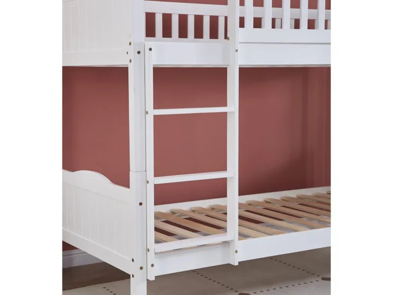 Lit superposé enfant "Gabriel" - Bois - Blanc - 90 x 190 cm – Image 6